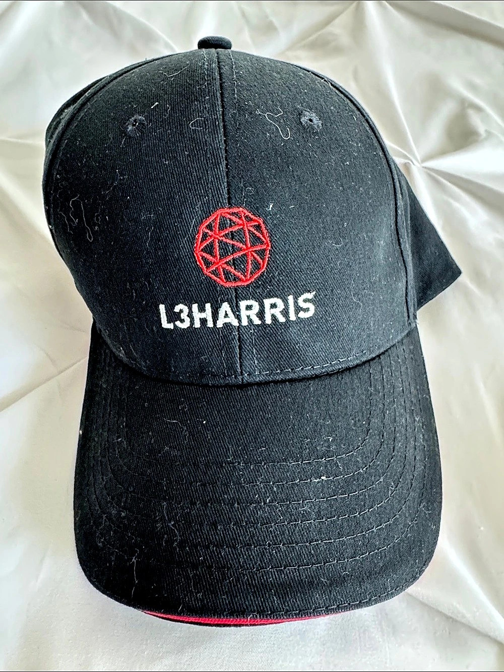 Quake City Caps L3Harris Embroidered Logo Baseball Cap Black Cotton Baseball Cap